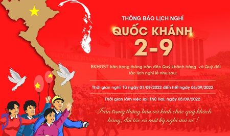 Thông báo nghỉ lễ Quốc khánh 2/9/2022